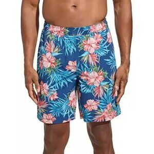 NEW Kirkland Signature Men's M Swim Shorts Stretch Floral Hawaiian